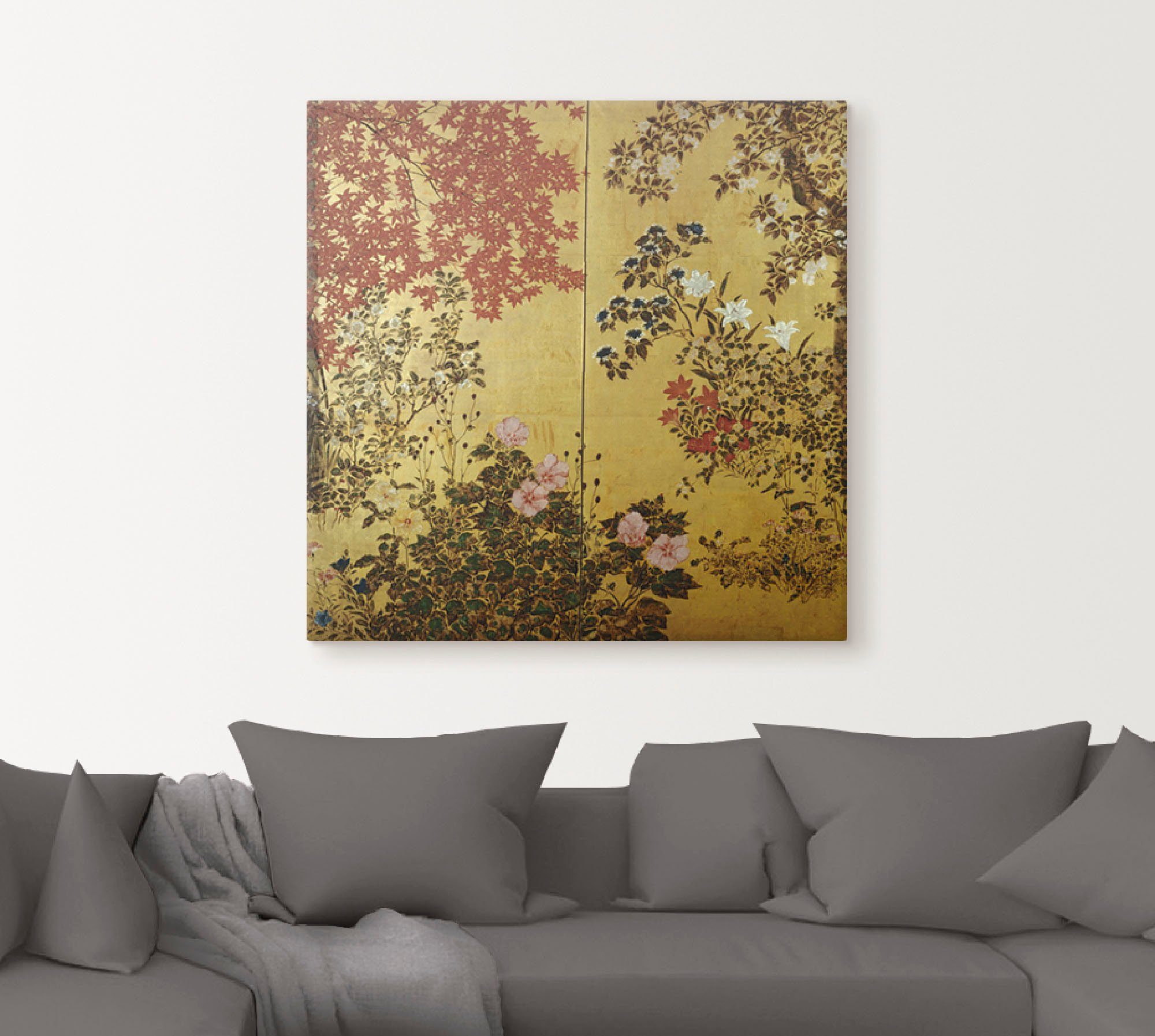 Artland Wandbild Japanischer Wandschirm 18. Jahrhundert, günstig online kaufen