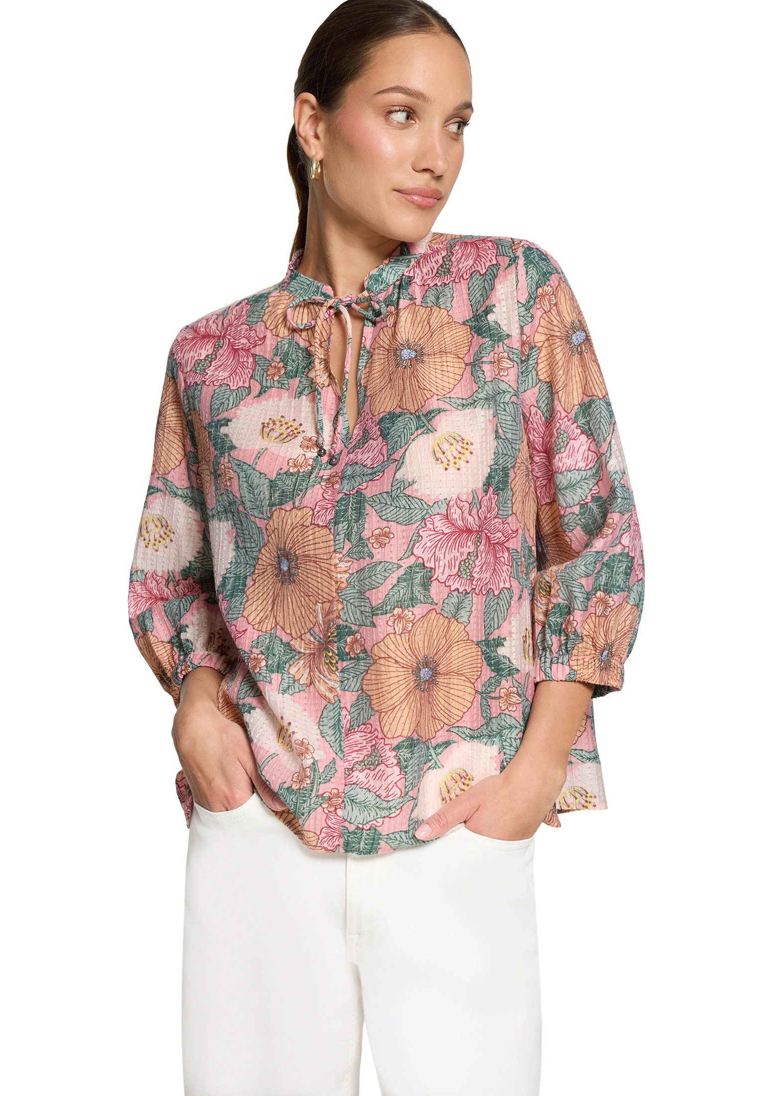 Zero Schlupfbluse Damen mit Blumenprint günstig online kaufen