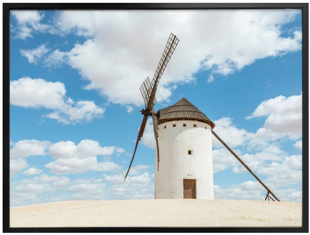 Don Bild, Quijote Wandposter Wandbild, St), Spanien, Poster, Poster Wall-Art (1 Gebäude Windmühlen