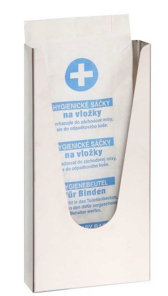 Sapho Hygienebeutelspender Hygienebeutel-Behälter HygBag, 120x240x32mm, Edelstahl matt, Sapho-XP050