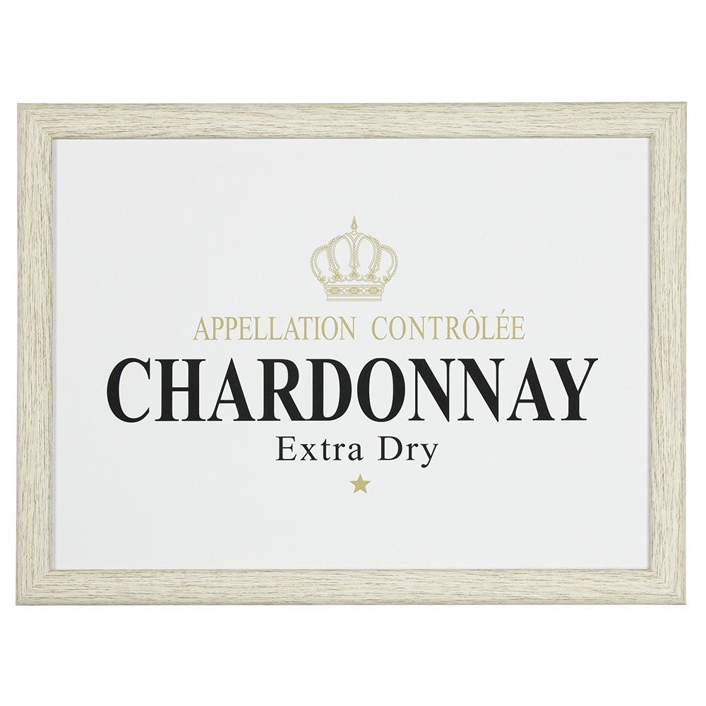 INNA-Glas Dekokissen Deko Kissen BJARKA, Chardonnay Motiv, schwarz-weiß, 43x33x7cm