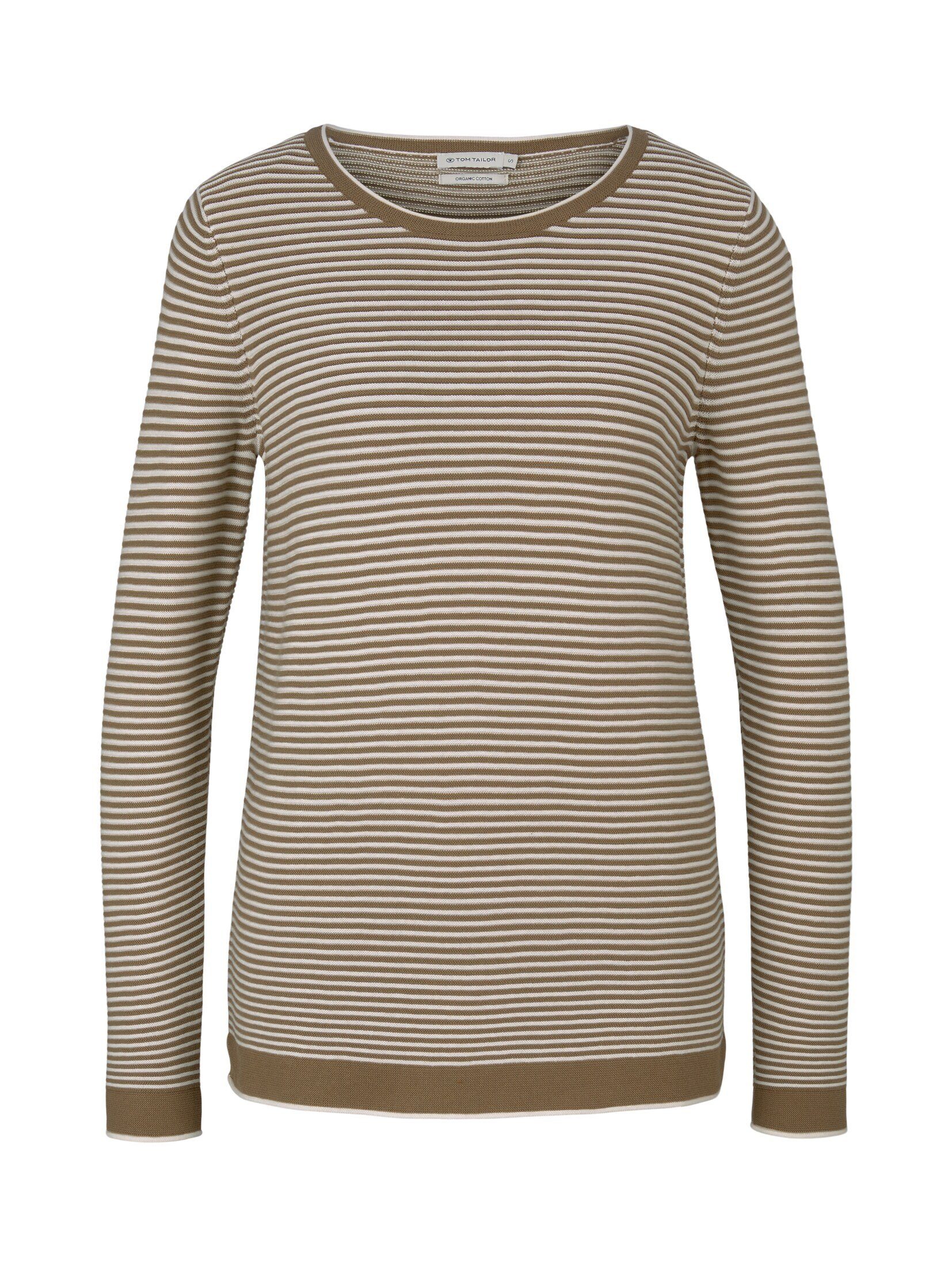 TOM TAILOR Strickpullover Strickpullover aus Bio-Baumwolle günstig online kaufen