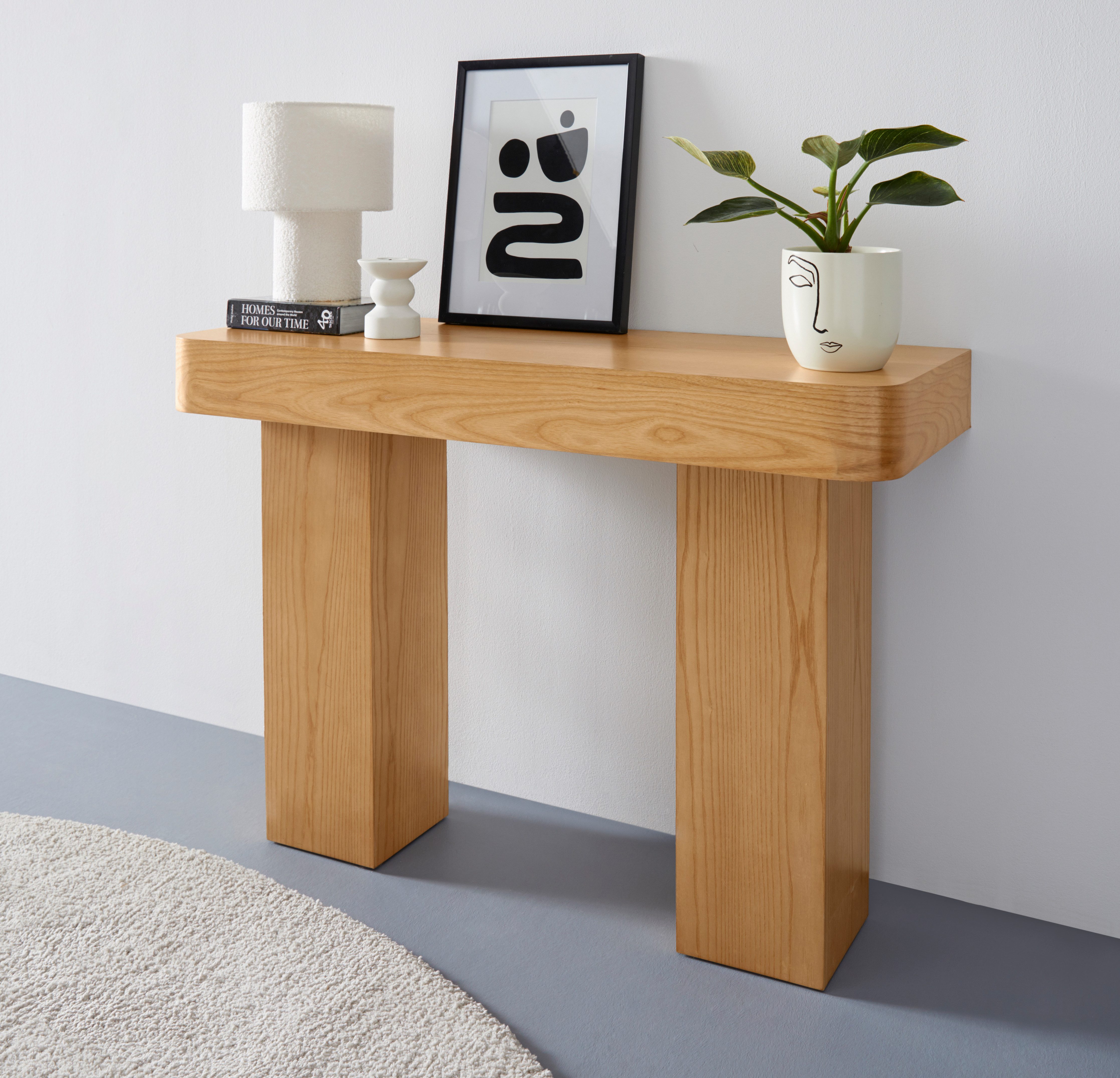 LeGer Home by Lena Gercke Konsolentisch Selmia, massiv, in heller Holzoptik, robust, Breite 110 cm