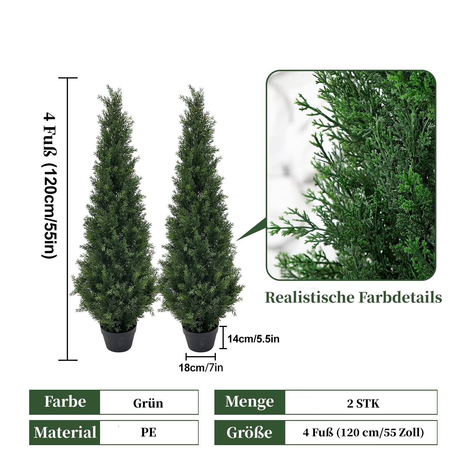 Kunstbonsai Künstliche Zedernbäume, Kieferngruppen (2 Stück), Vellora, Höhe günstig online kaufen
