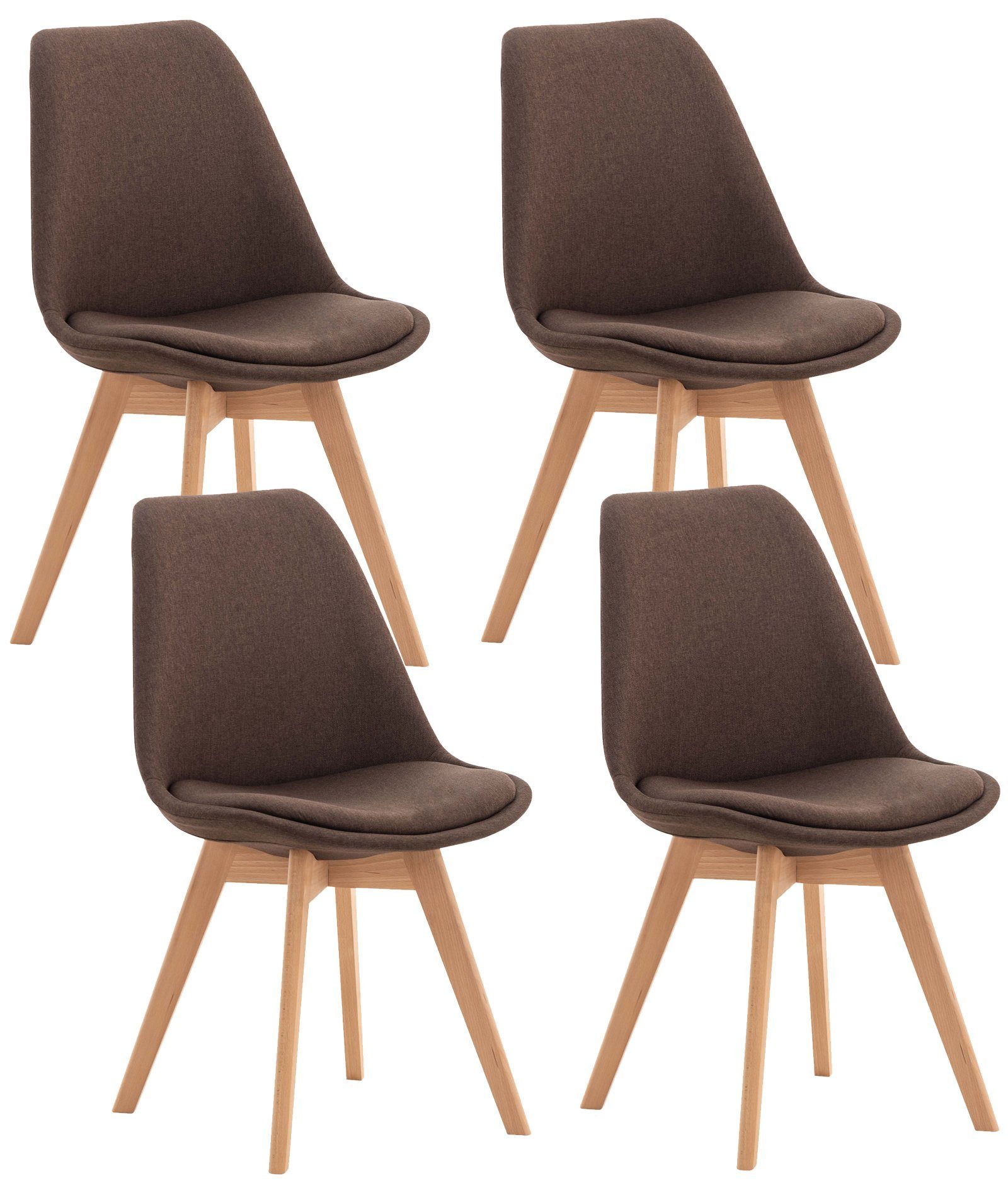 CLP Küchenstuhl Linares (4er Set), Buchenholz-Gestell, günstig online kaufen
