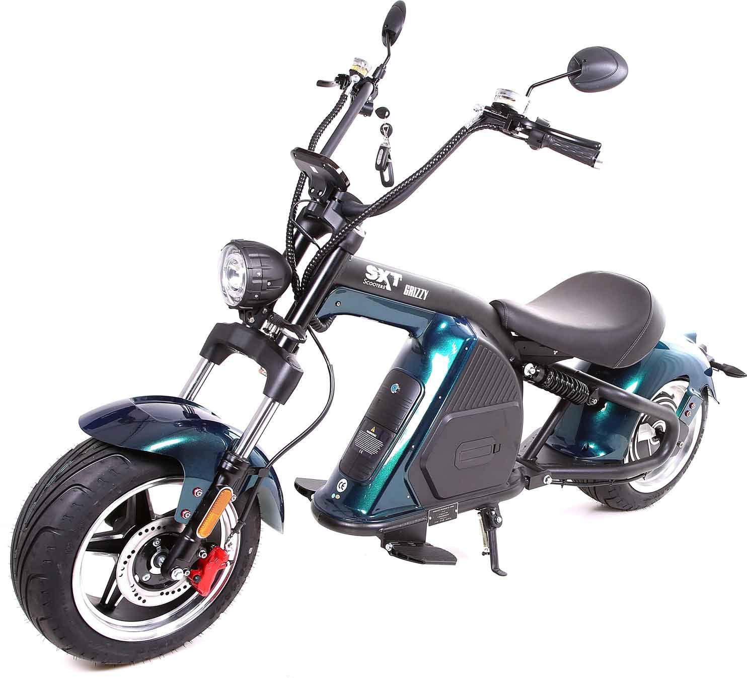 SXT Scooters Grizzy, km/h, blau 2700 45 mit E-Motorroller Straßenzulassung SXT W