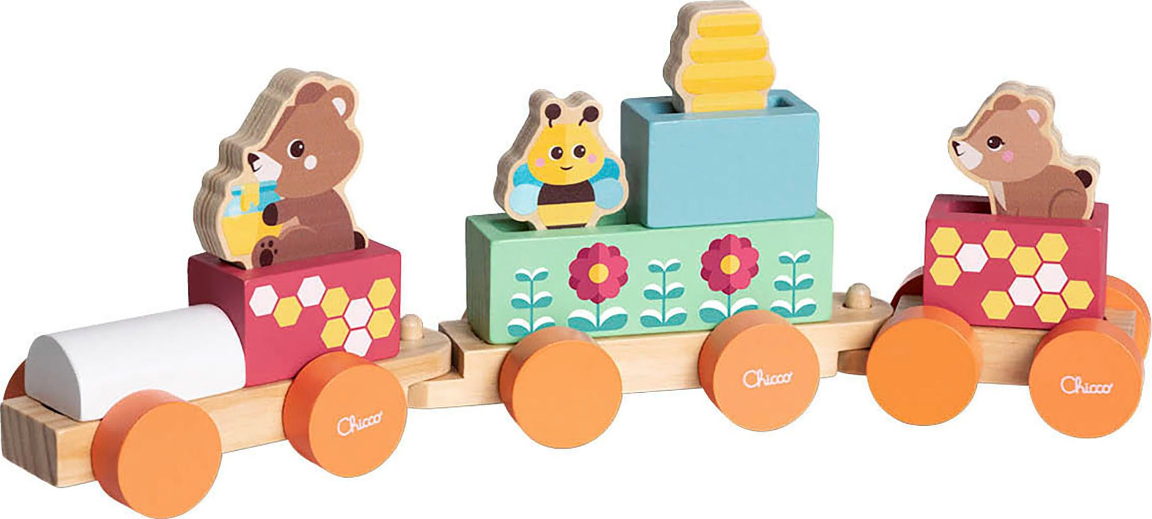 Chicco Spielzeug-Zug My Wood Friends - Teddys Zug