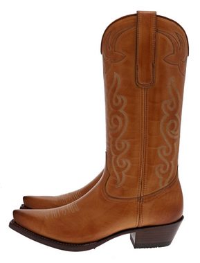 FB Fashion Boots VITORIA Braun Cowboystiefel Rahmengenähte Damen Westernstiefel