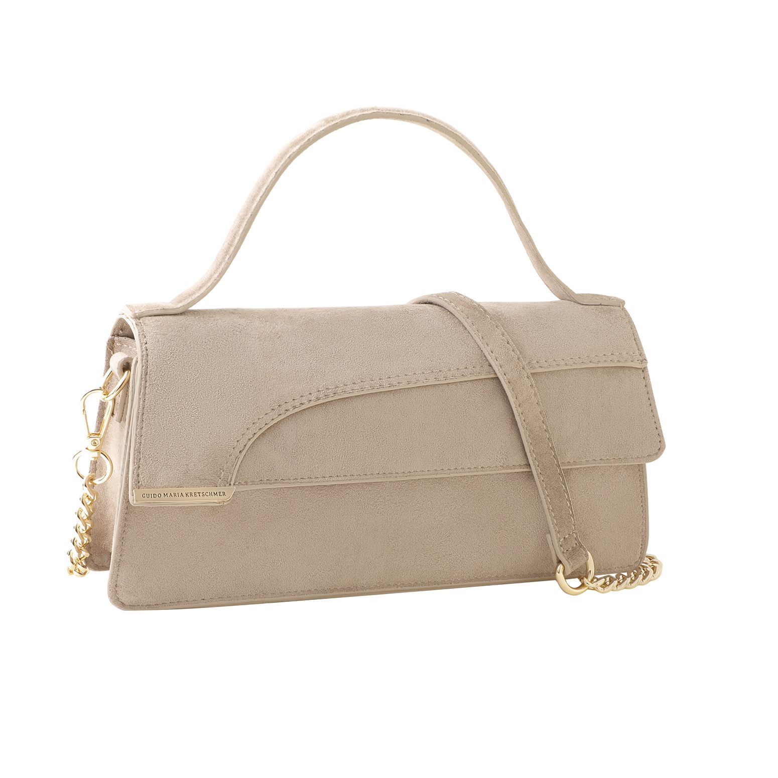MARCO TOZZI by GMK Henkeltasche, Damen Umhängetasche, Schultertasche mit Zierkette als Umhängeriemen