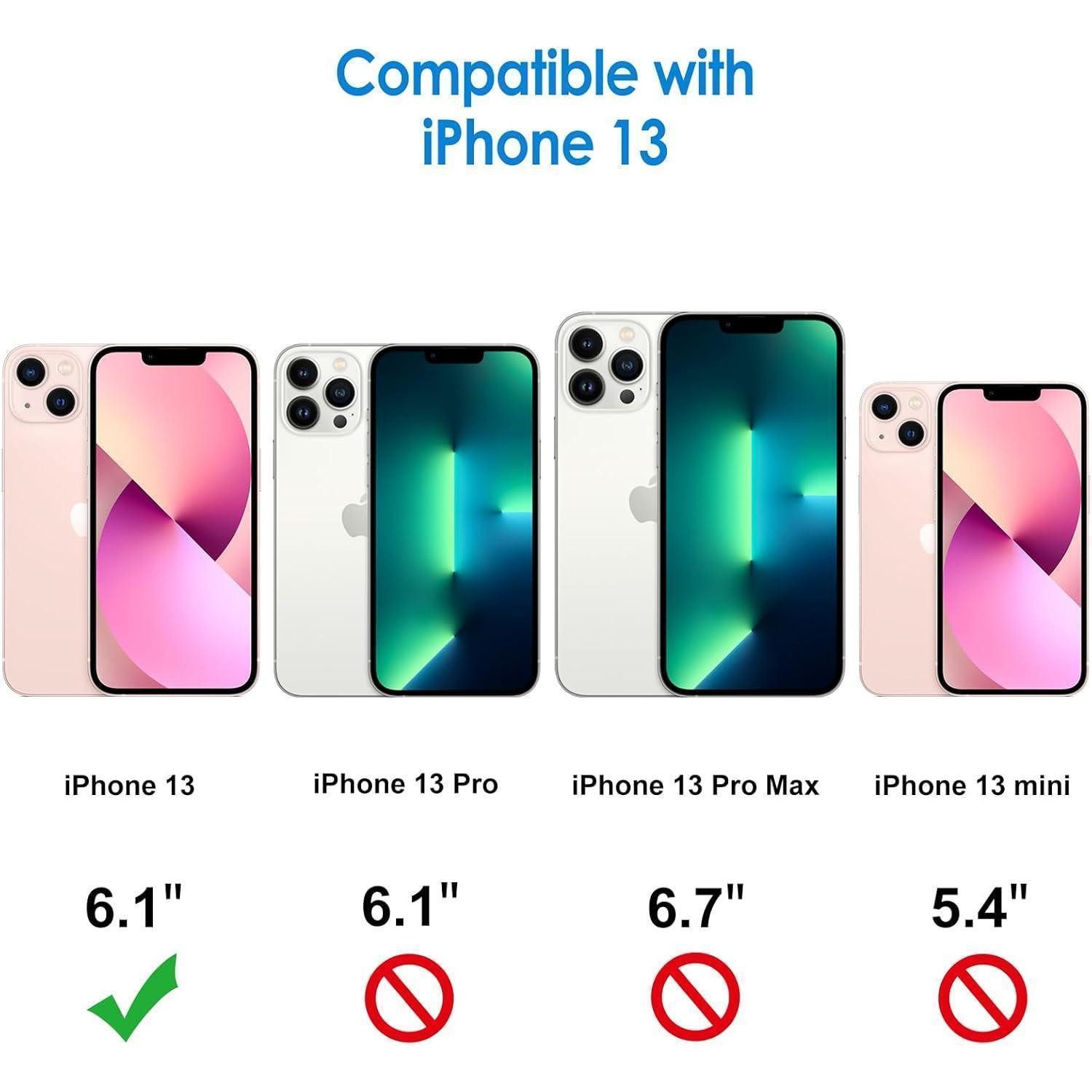 LuxusKollektion Smartphone-Hülle Handyhülle iPhone 13 Transparent Stoßfest Anti Kratz Roségold