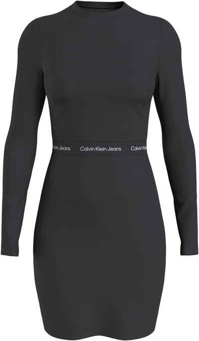 Calvin Klein Jeans Jerseykleid LOGO ELASTIC MILANO LS DRESS