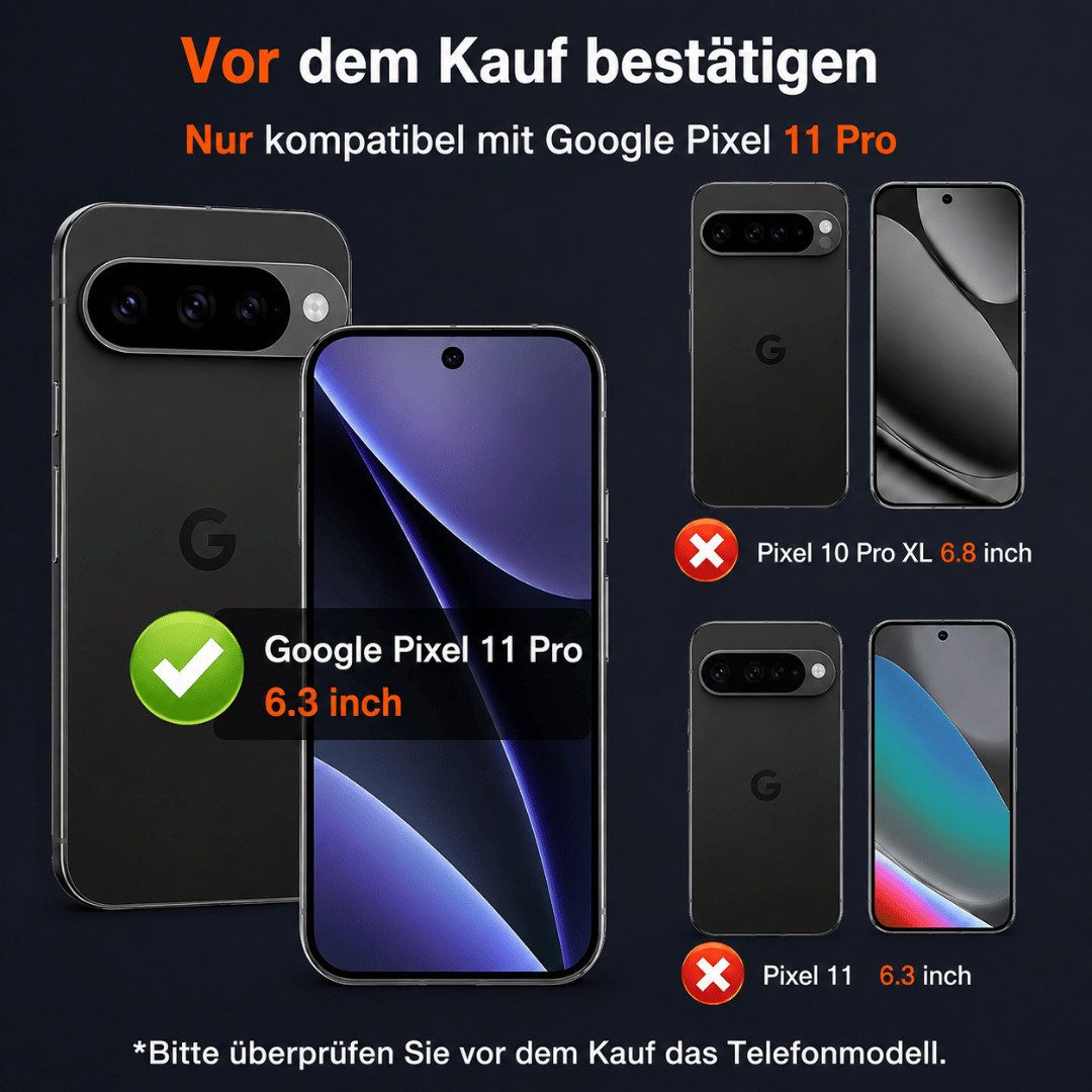 SmartUP Displayschutzglas 2X Schutzglas für Google Pixel 11 Pro Display Kamera Panzerfolie 3D für Google Pixel 11 Pro, 4 Stück, Rundumschutz, passgenaue Verarbe – Bild 2 von 5