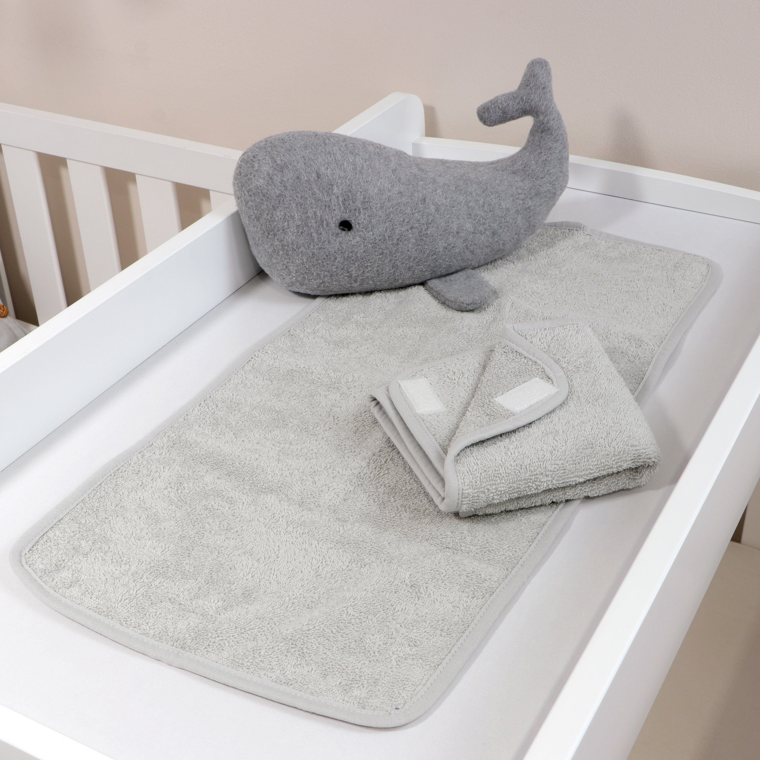 Puckdaddy GmbH Wickelauflage Frotteebezüge für Wickelbrettauflage mit Klettverschluss (2x Frotteebezüge)