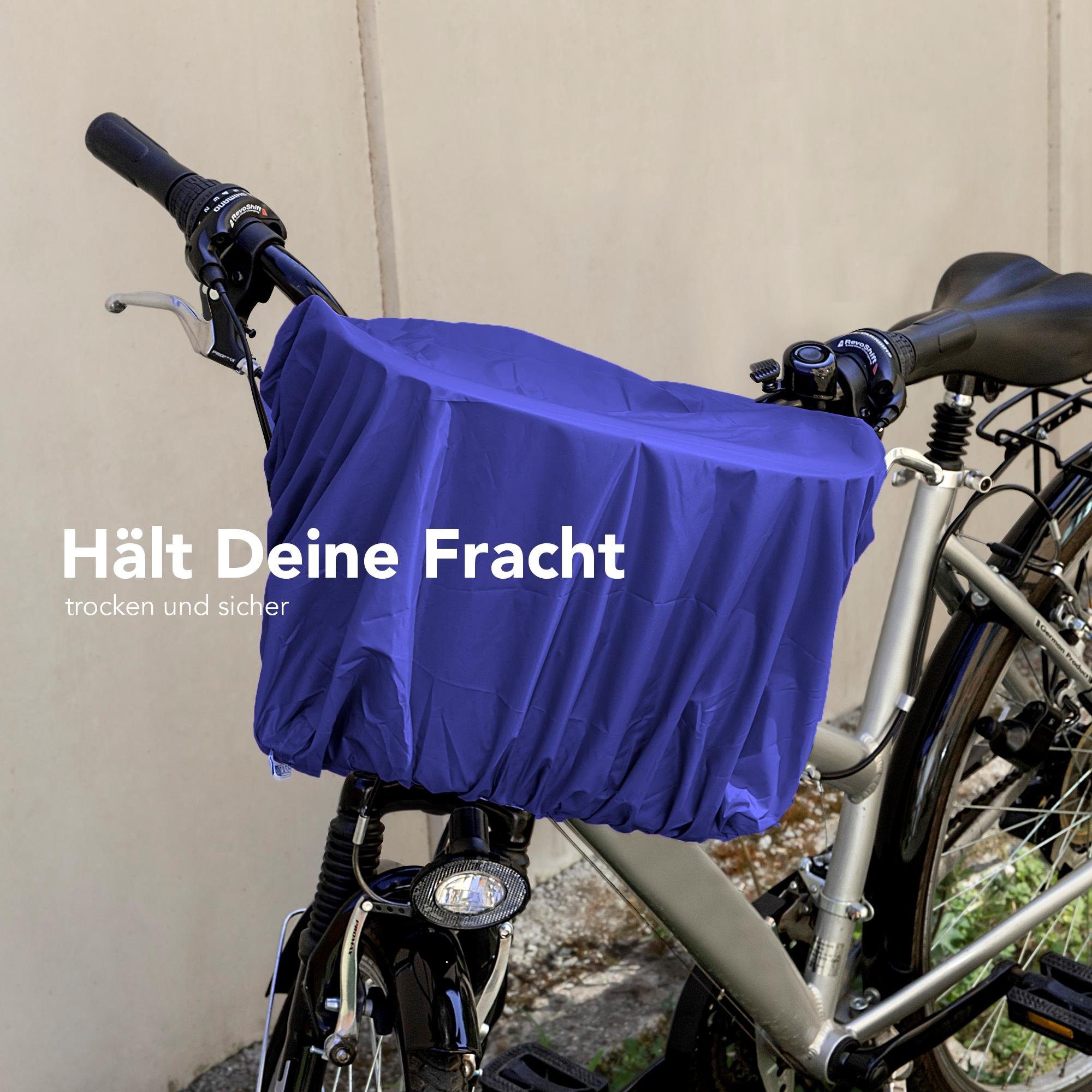 Körbe Regenhülle für CASE Fahrradkorb Blau für Regenschutz Fahrradkorb Korb, wasserabweisend Universal EAZY Korbüberzug