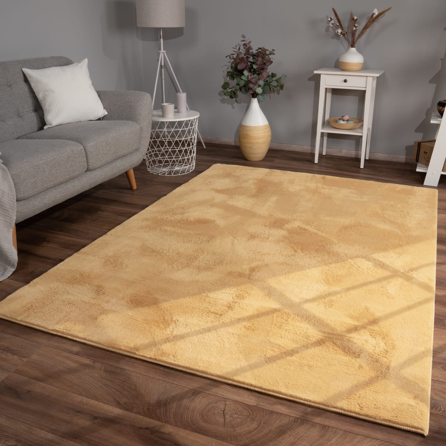 TT Home Teppich, Rechteckig, Höhe: 14 mm, Wohnzimmer Hochflor Teppich Kunst günstig online kaufen