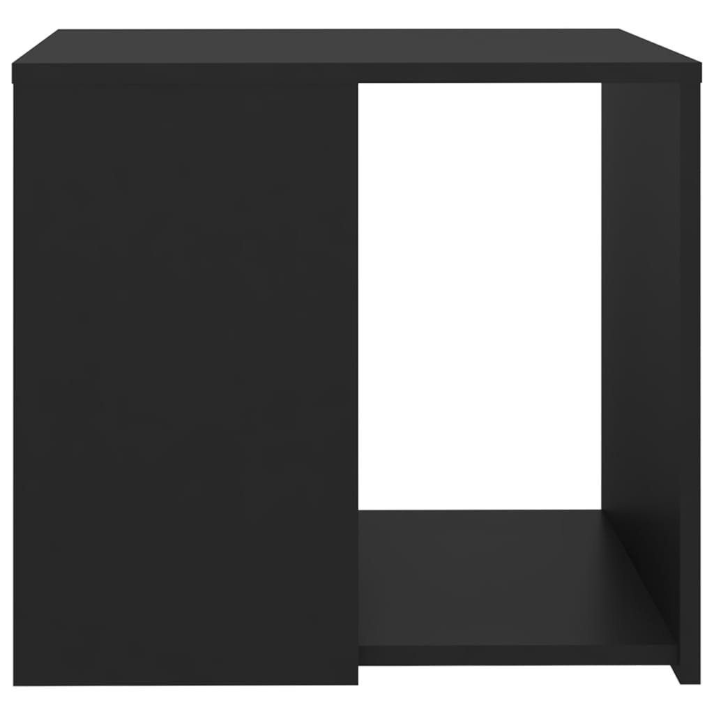 vidaXL Beistelltisch Beistelltisch 3 Weiß Schwarz 50x50x45 Mit Einlegeböden Holzwerkstoff cm