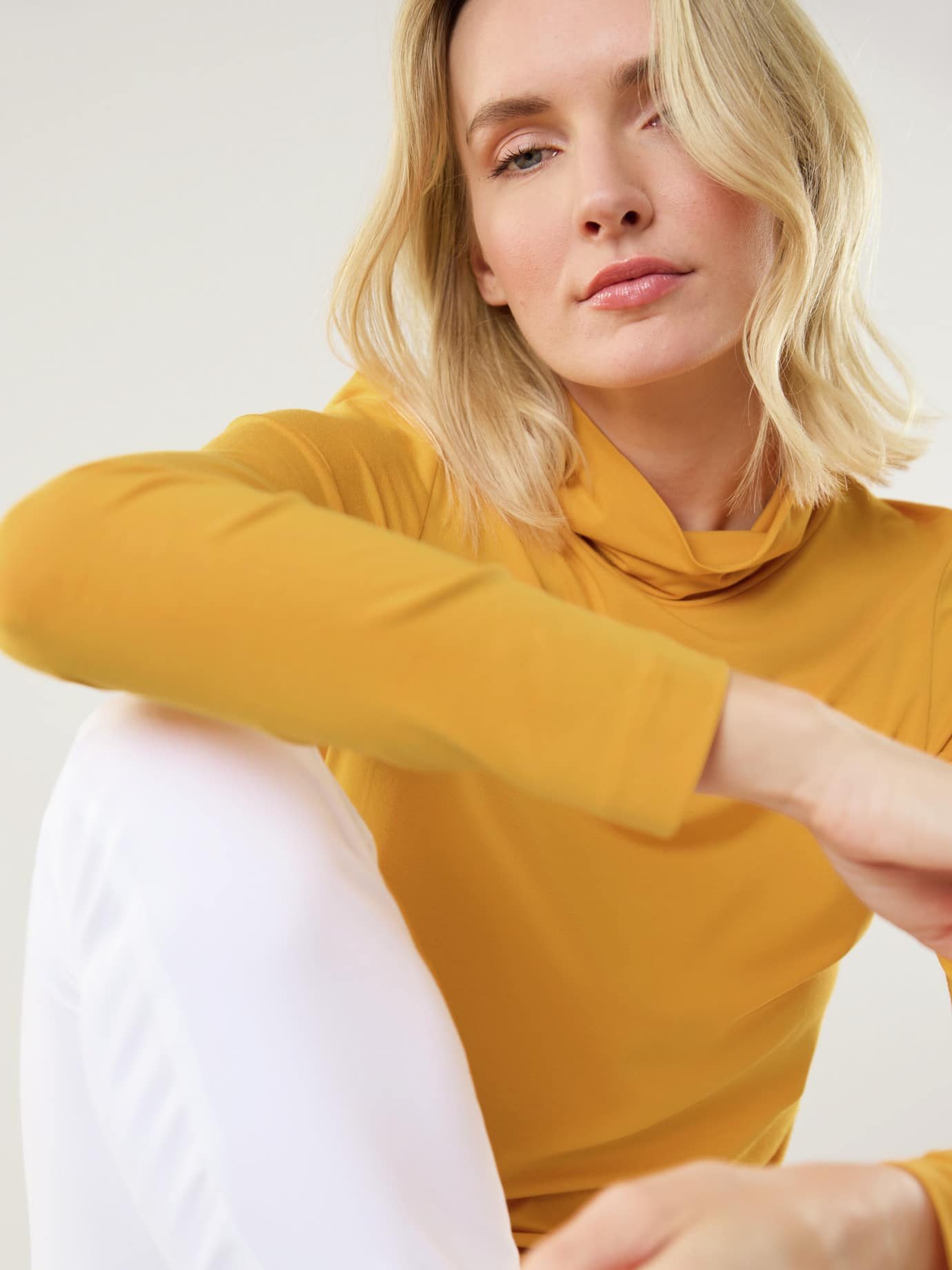 Walbusch Rollkragenshirt Damen Viskose-Unterziehrolli Langarm Shirt pflegeleicht, Rollkragen