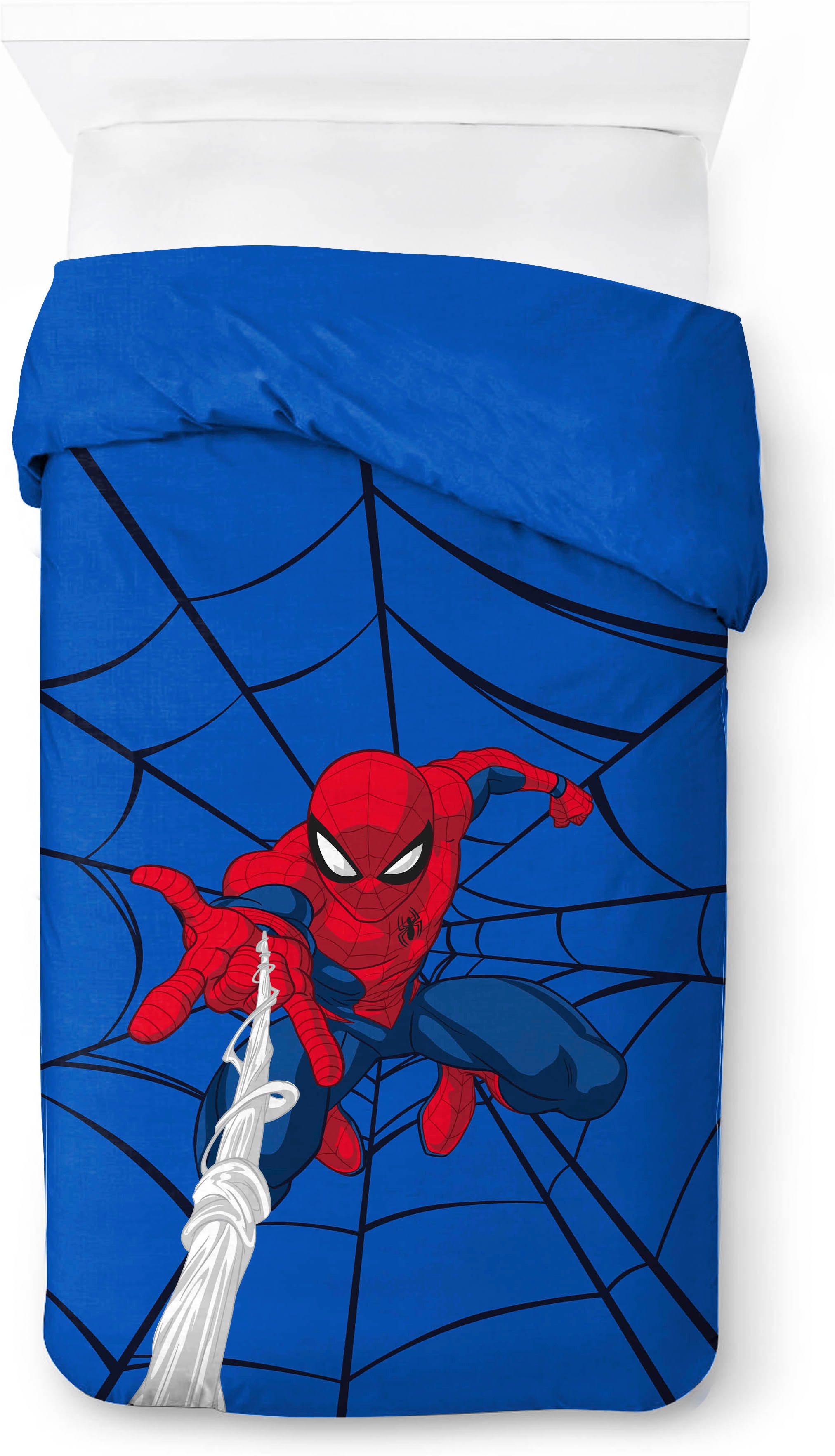 Spiderman Kinderbettwäsche SpiderMan Webtastic, Linon, 2 teilig, 100% Baumwolle