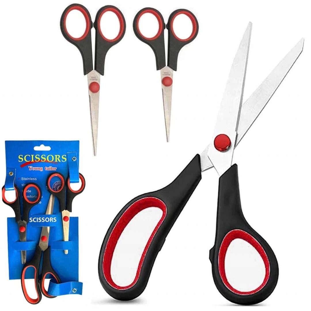 VERK GROUP Scheren-Set 3x Schere Edelstahl Scheren Set Haushaltschere Universalschere, (3-tlg)