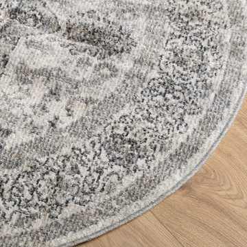 Teppich Teppich ARBIZU Indoor und Outdoor Vintage-Design Ø 120 cm, vidaXL