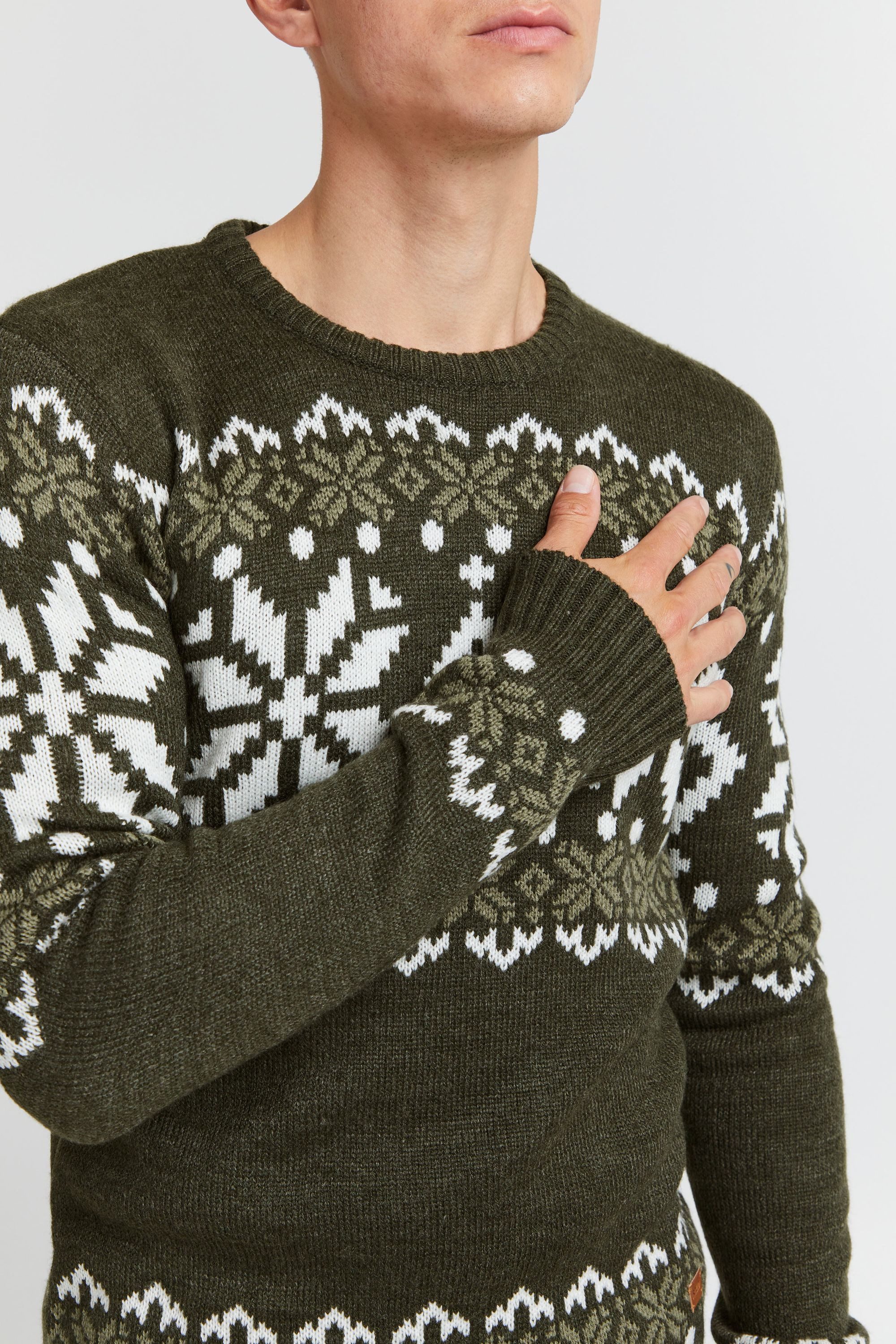 !Solid Strickpullover SDNorwig Strickpullover im Norweger-Look