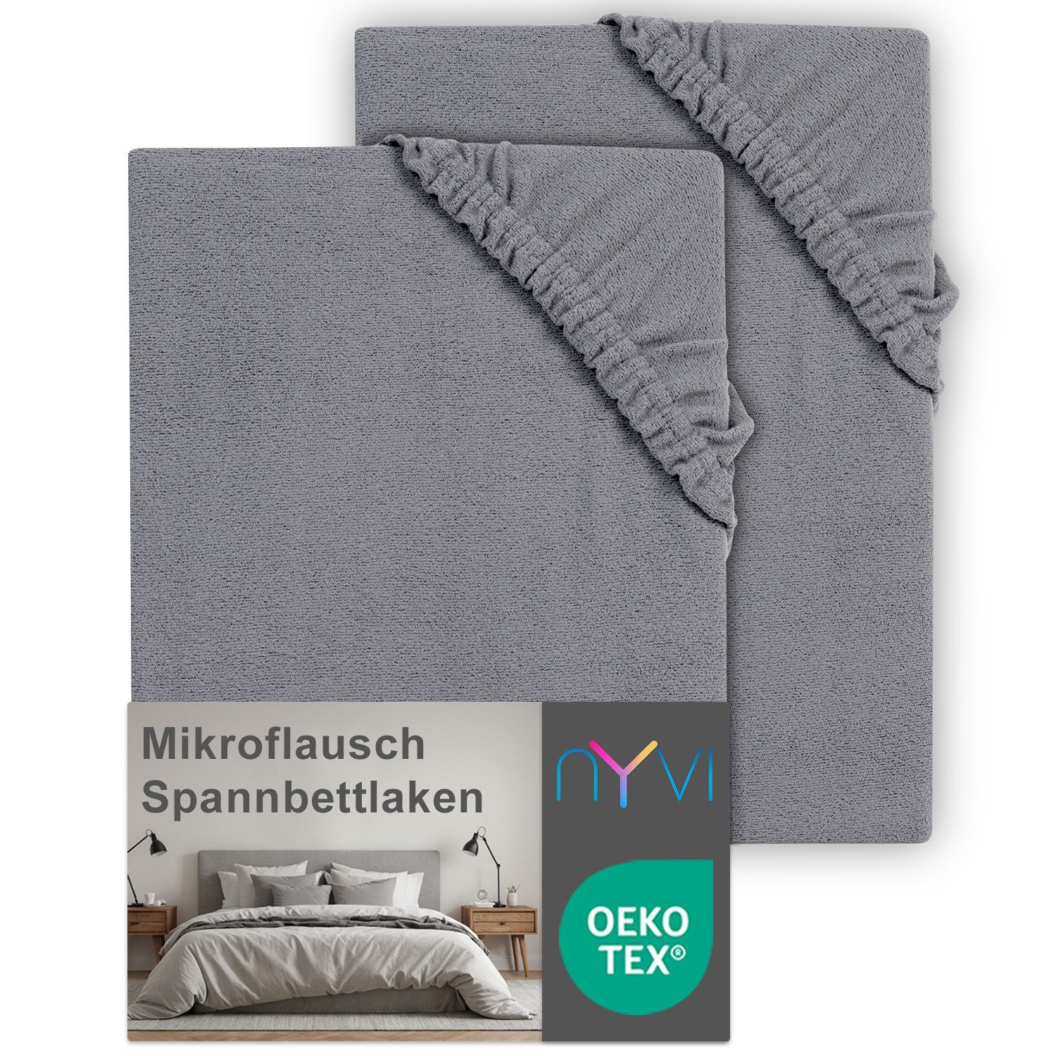 NYVI Spannbettlaken Spannbettlaken DreamScience Mikroflausch für Matratzen günstig online kaufen