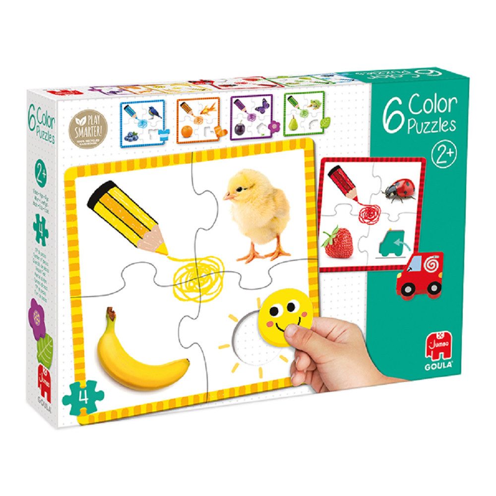 Goula Puzzle Goula 53475 6 Color Puzzles, 4 Puzzleteile, Made in Europe günstig online kaufen