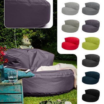 Green Bean Sitzsack Outdoor & Indoor Sofa mit EPS Perlen Füllung (mit Rückenlehne, wasserabweisender & abwaschbarer Bezug), Couch Sitzmöglichkeit Gartenliege mit Rückenlehne