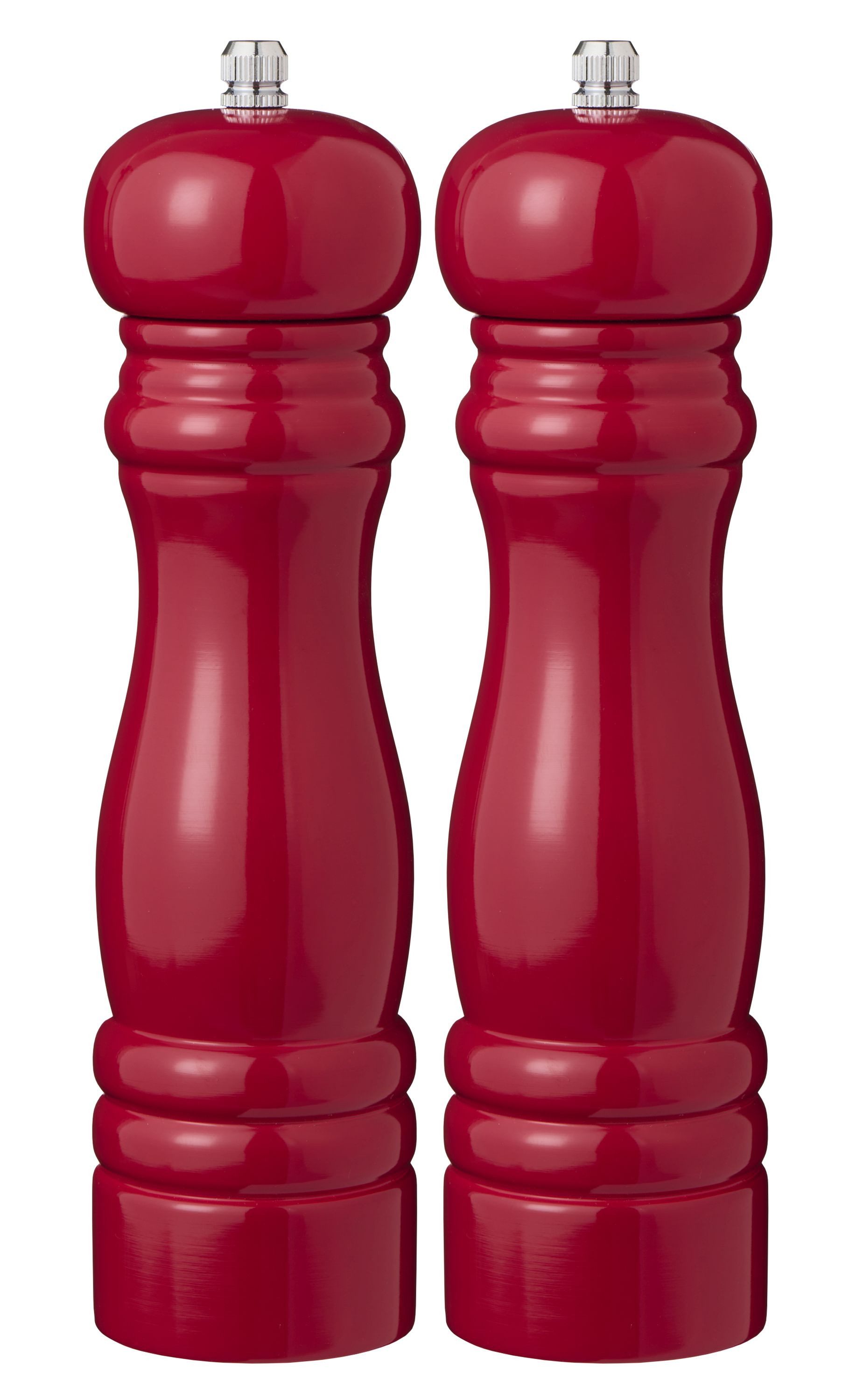 Ib Laursen Salz-/Pfeffermühle Ib Laursen - 2er Set Pfeffermühle und Salzmühle Rot 1740-33 manuell, Set bestehend aus 2 Mühlen