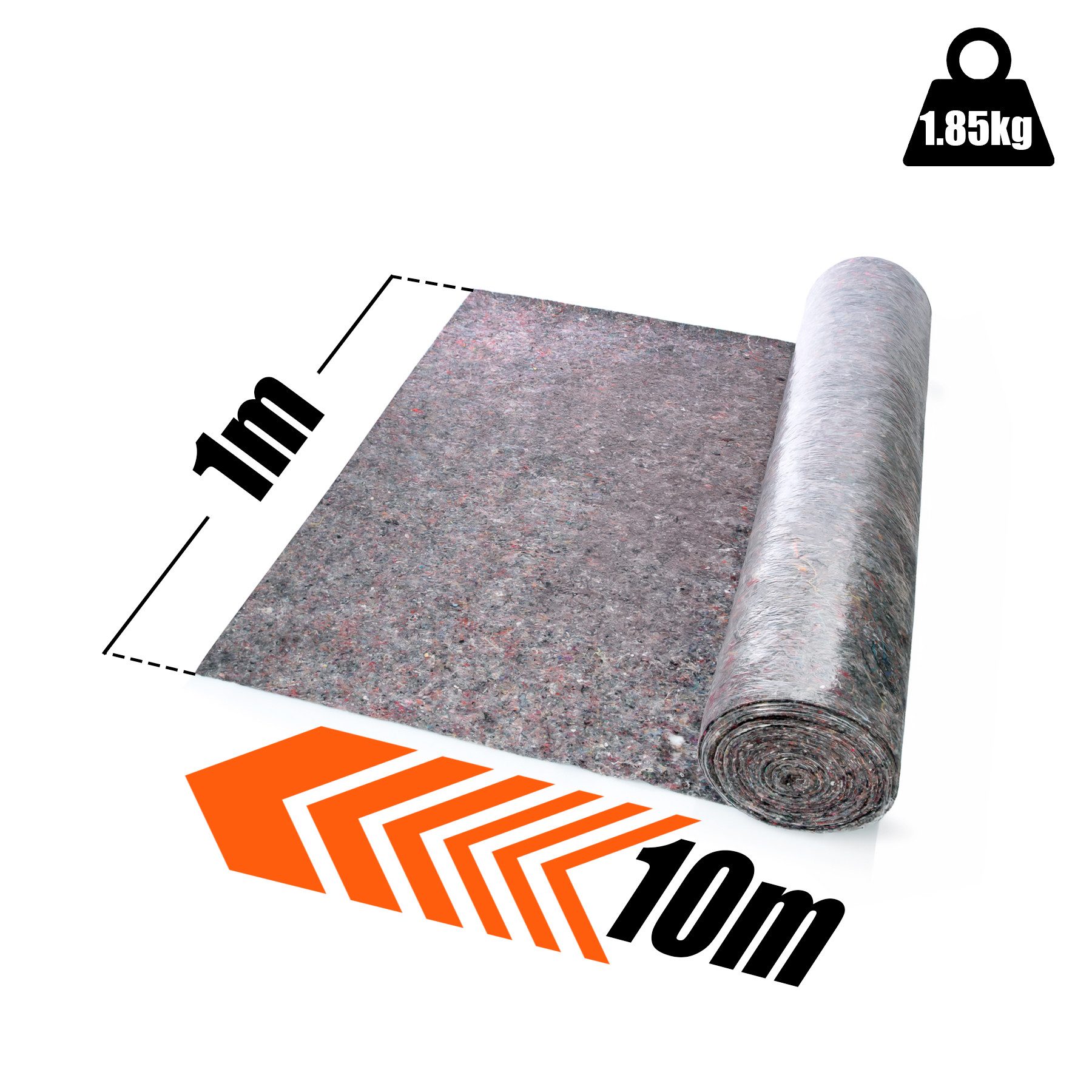 BigDean Malervlies Premium Malervlies 180g/m² – Rutschfestes Abdeckvlies mit Folienschutz, (Rolle, 1-St., Rolle), Abdeckvlies, Wiederverwendbar, Hohe Saugkraft, Vielseitig & Robust