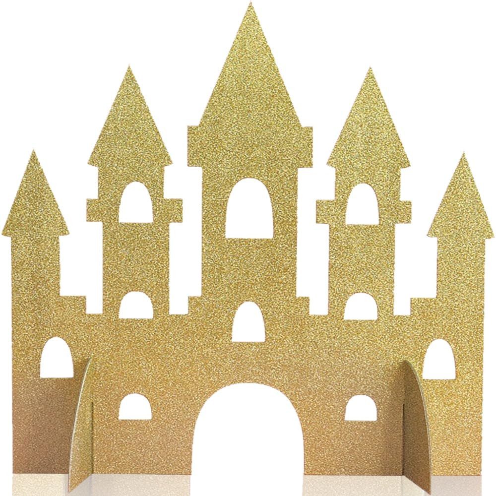 Unique Industries Inc. Papierdekoration Tischaufsteller Märchenschloss ca. 35cm Gold