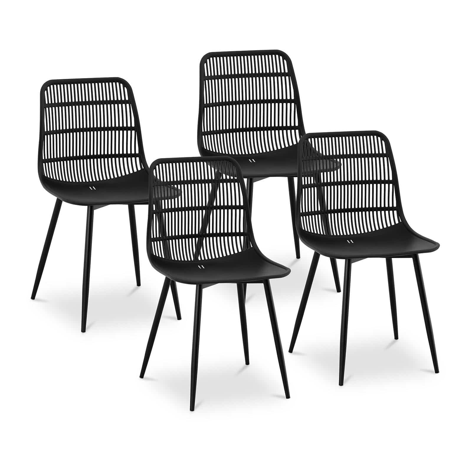 Fromm&Starck Bürostuhl Stuhl 4er Set Lehnstuhl Kunststoff Metallbeine bis  150 kg Designstuhl, pflegeleicht – einfach zu reinigende Materialien wie  Kunststoff und Stahl