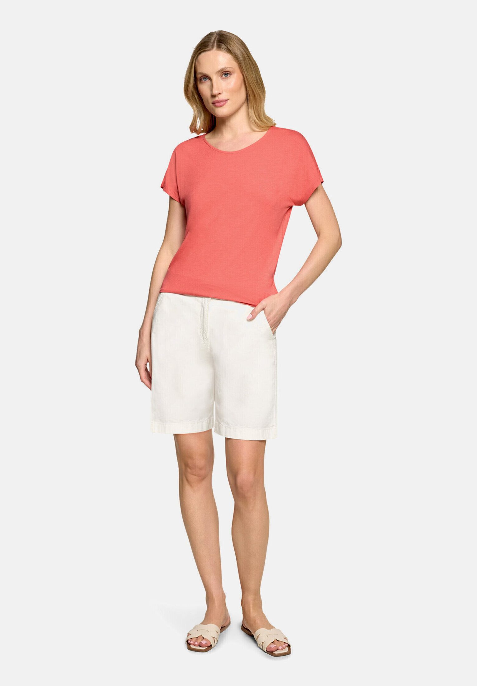 Betty Barclay Kurzarmshirt Damen mit V-Ausschnitt (1-tlg)