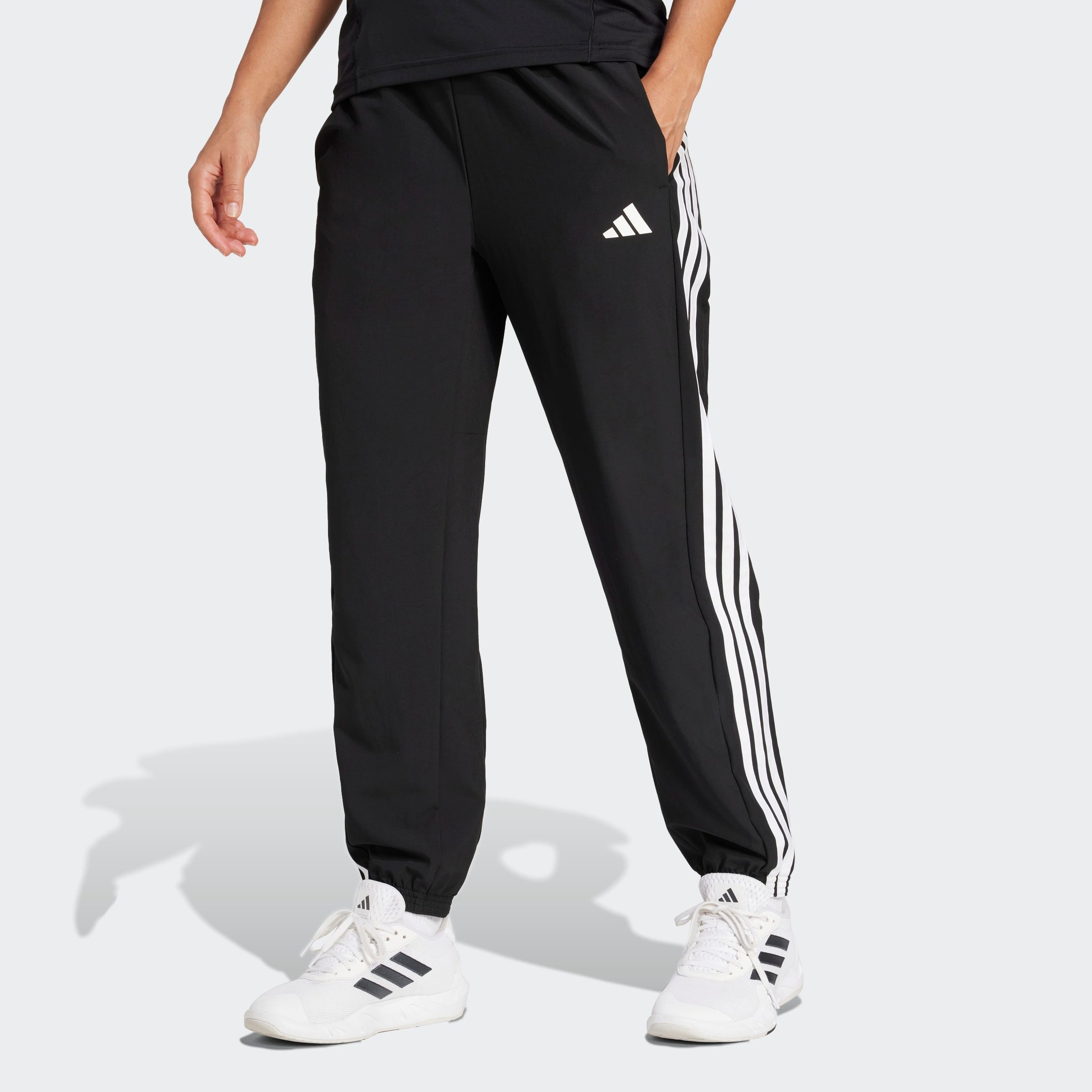 adidas Performance Sporthose TRAIN ESSENTIALS 3-STREIFEN WOVEN