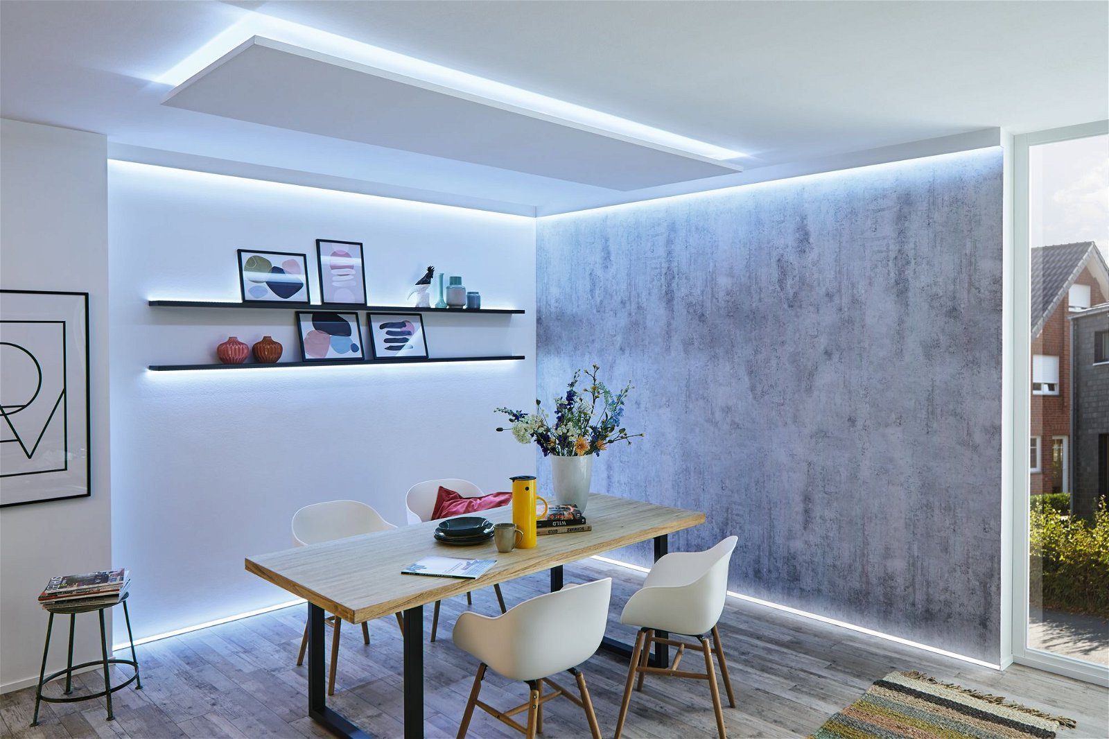 Paulmann LED-Streifen MaxLED 250 Basisset 1,5m Daylight 6W 230/24V Silber Kunststoff, 1-flammig, IP44 Cover 6500K