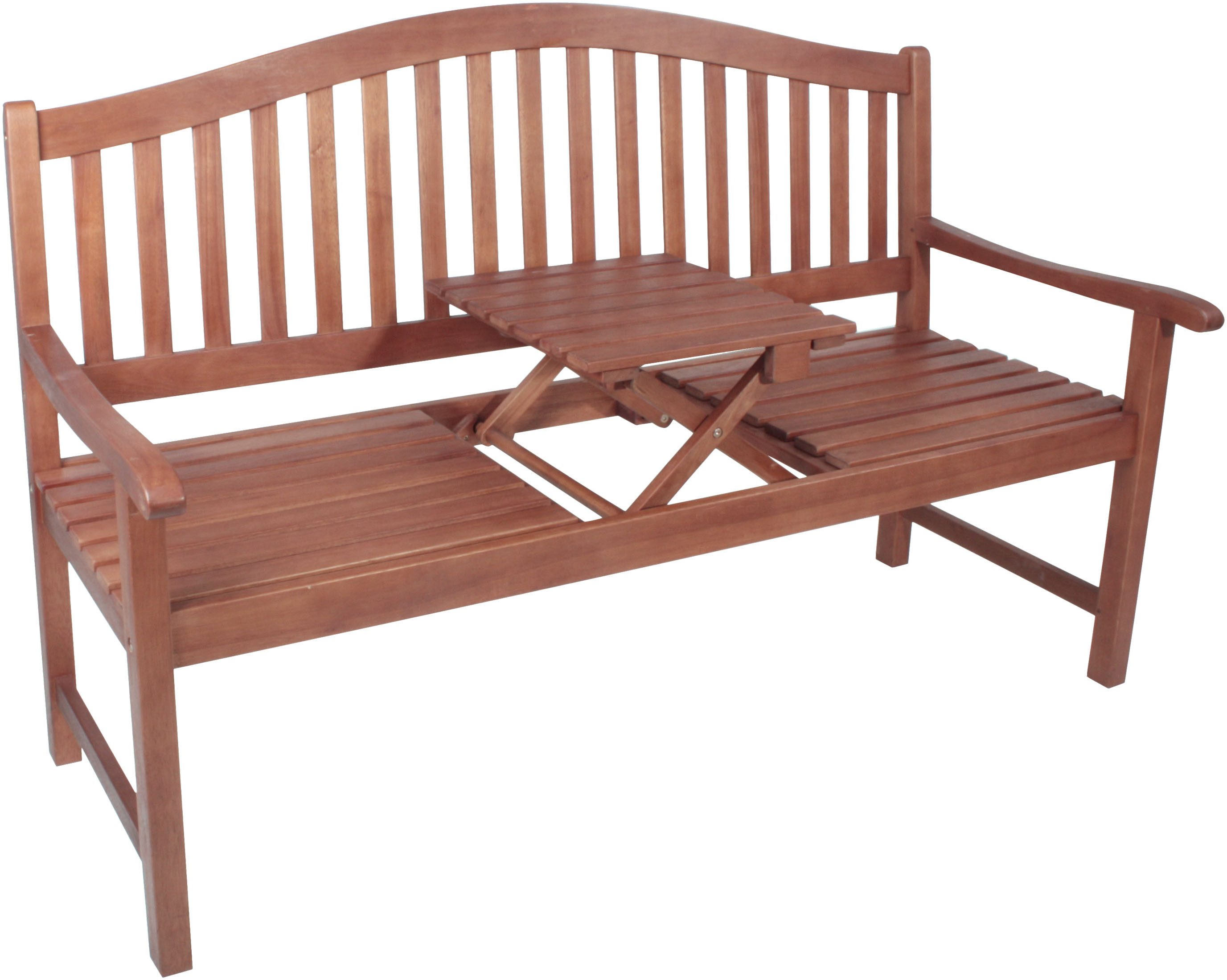 Garden Pleasure Gartenbank PHUKET, mit hochklappbarem Tisch, BxTxH: 150x63x105 cm