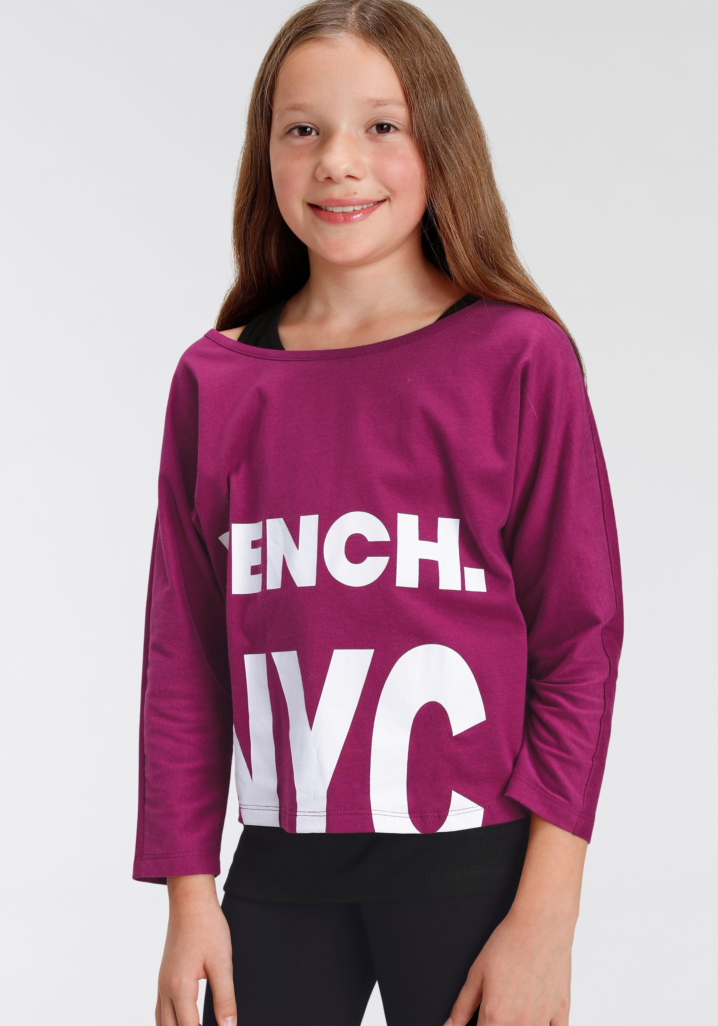 Bench. 2-tlg., NYC mit Top) BENCH 3/4-Arm-Shirt (Set,