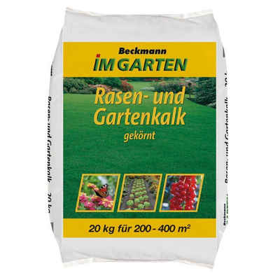 Beckmann IM GARTEN Rasendünger Rasenkalk Gartenkalk 20 kg Sack Bodenhilfsstoff Bodenverbesserer