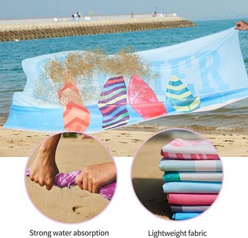 HYTIREBY Strandtuch Strandtuch,Sandabweisend Schnelltrocknend Strandtuch,Handtuch 150x70cm, für Strand, Poolside, Strandstühle