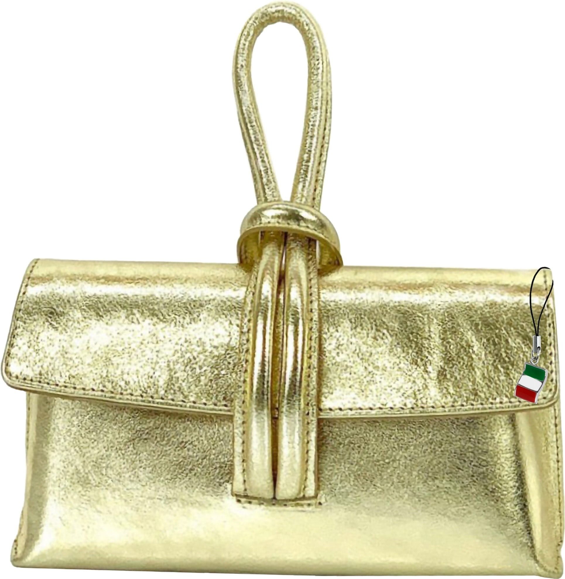 Umhängetasche Florence Tasche gold Leder Abendtasche