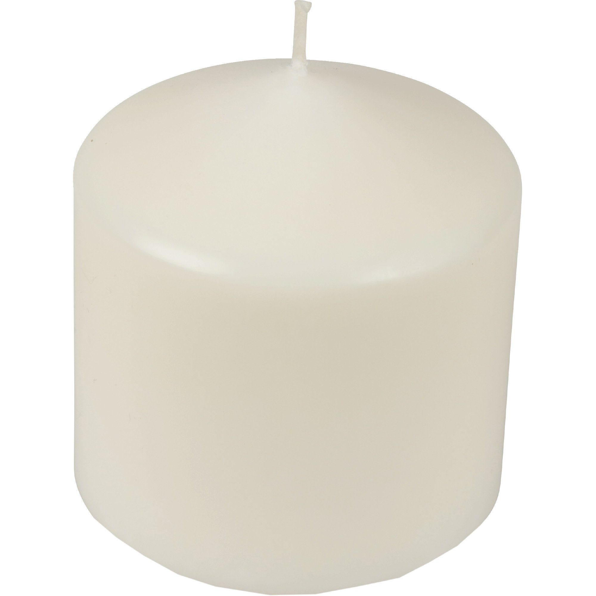 HS Candle Stumpenkerze Blockkerze - (3-tlg), Wachskerzen x Farben Kerze in vielen 8cm Weiß Ø8cm