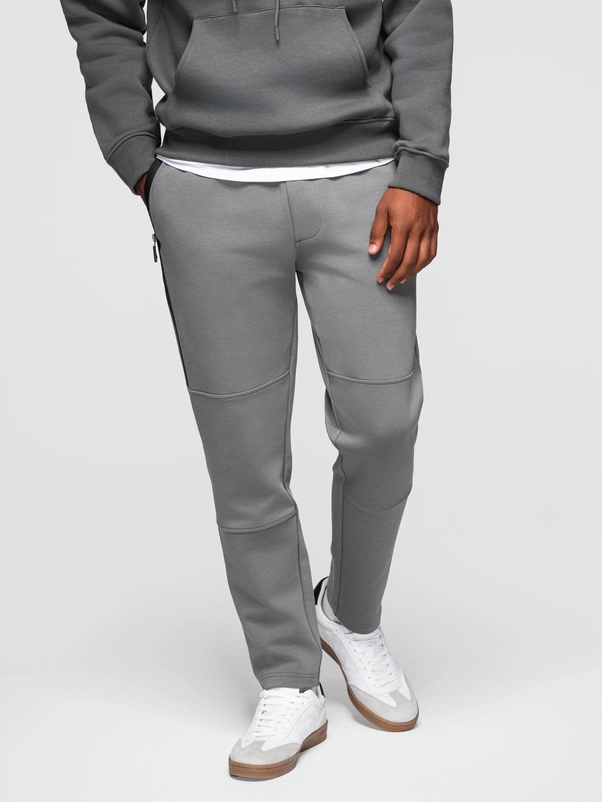 OMBRE Sweathose Herren-Jogginghose mit geradem Bein und Gummidetails günstig online kaufen