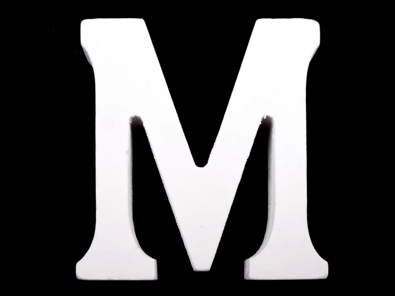 maDDma Deko-Buchstaben 3D Holzbuchstabe 8 cm, weiß, Einzelbuchstabe "M". € 2,24, (€ 2,24 pro 1 Stk).