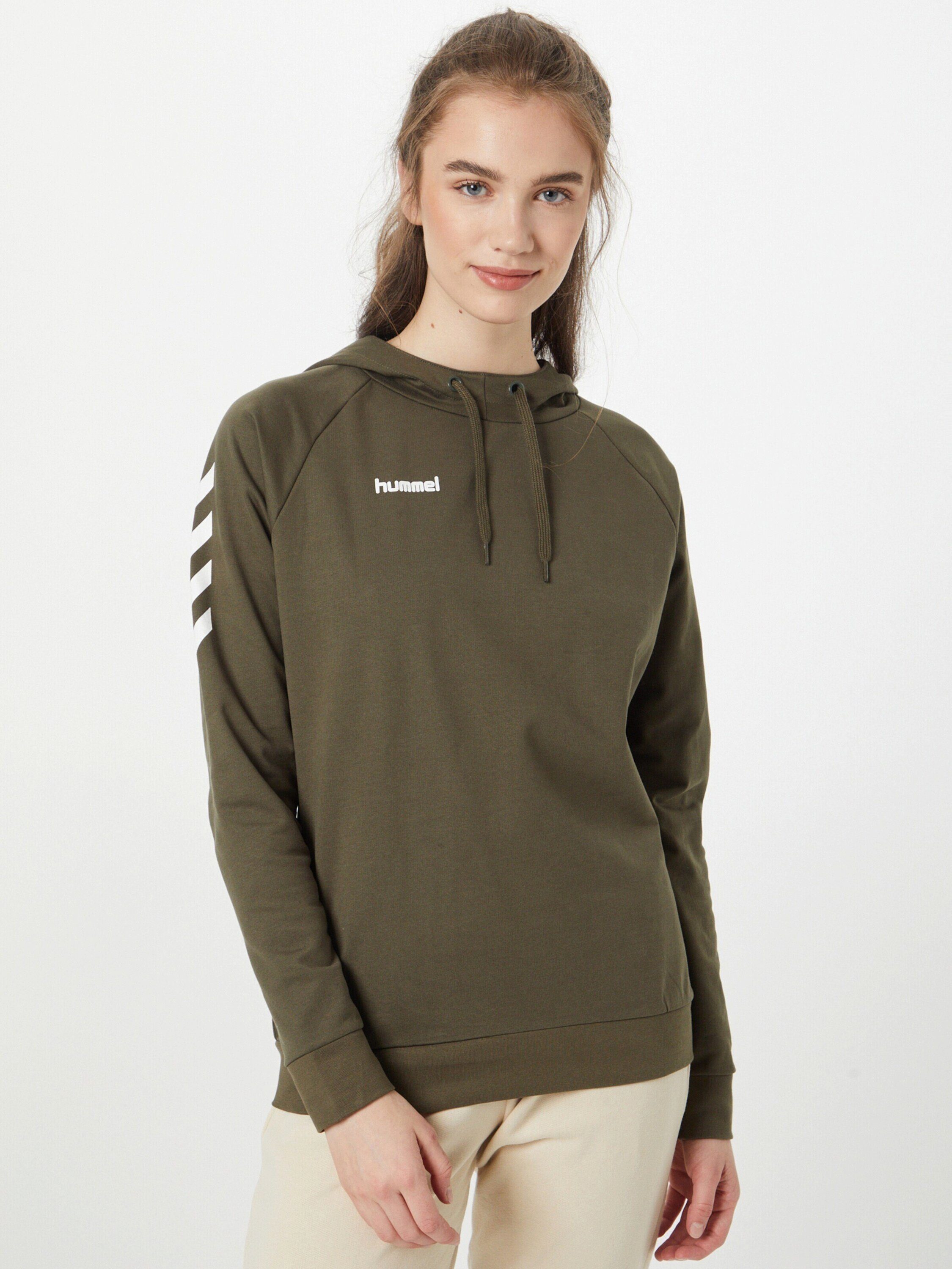 hummel Sweatshirt (1-tlg) Plain/ohne Grün Details