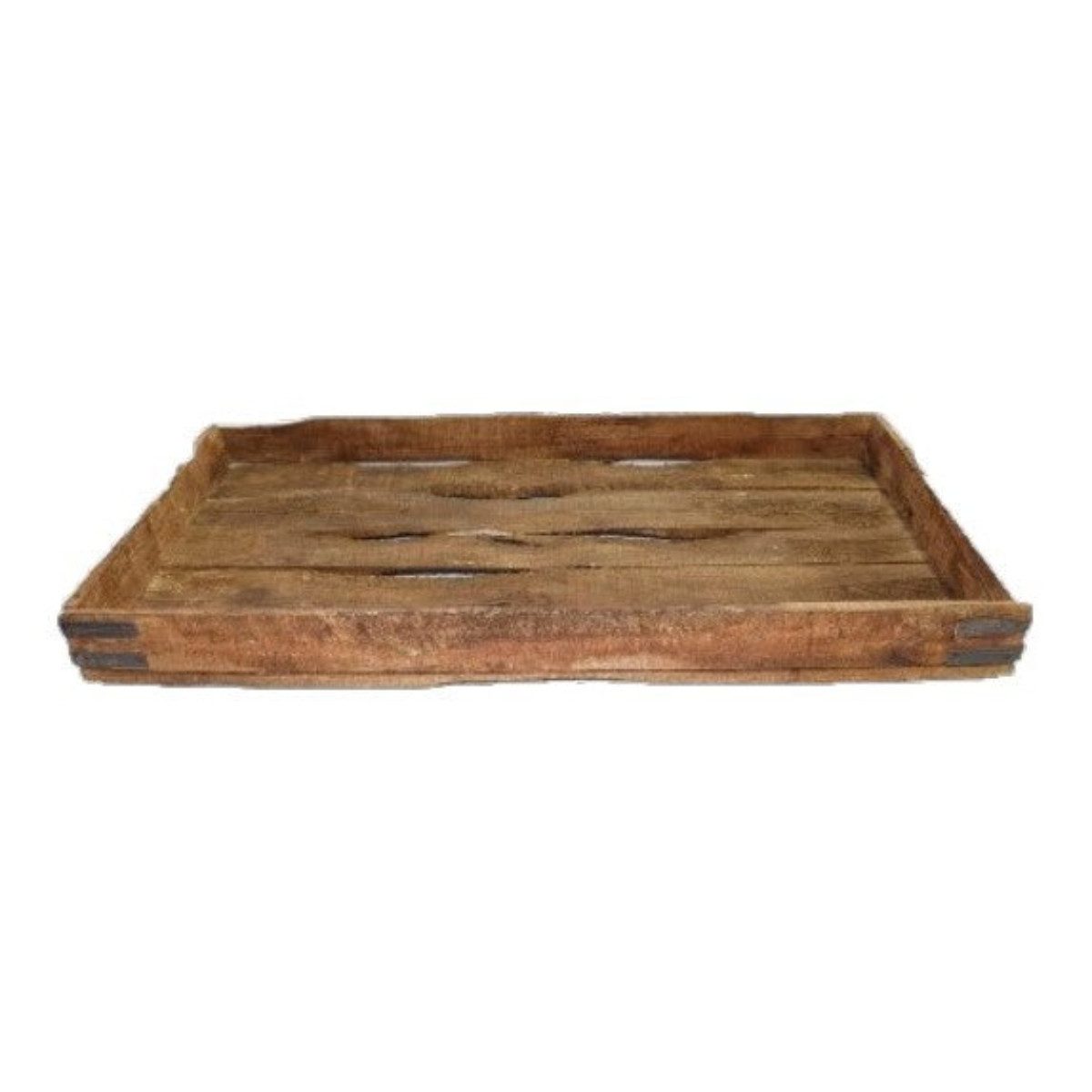 Tablett Dekotablett Holz Serviertablett Aged Natur 70x35cm H8cm Used Look