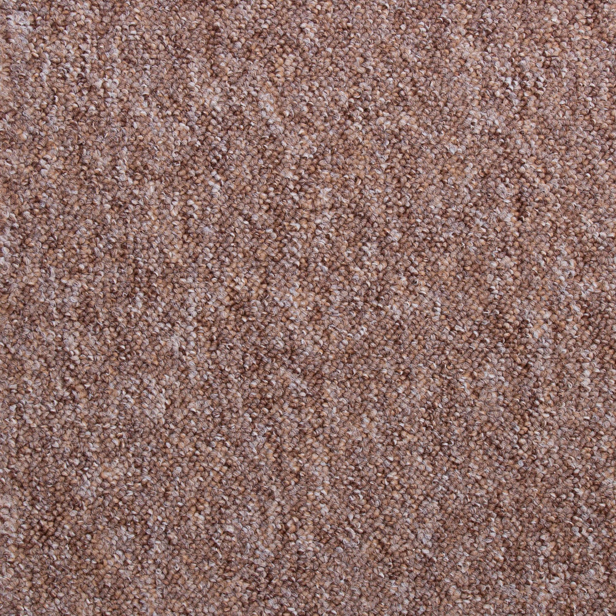 Teppichboden Coupon Feinschlinge Paul, Andiamo, rechteckig, Höhe: 6 mm, meliert, Breite 400 cm oder 500 cm, strapazierfähig & pflegeleicht braun