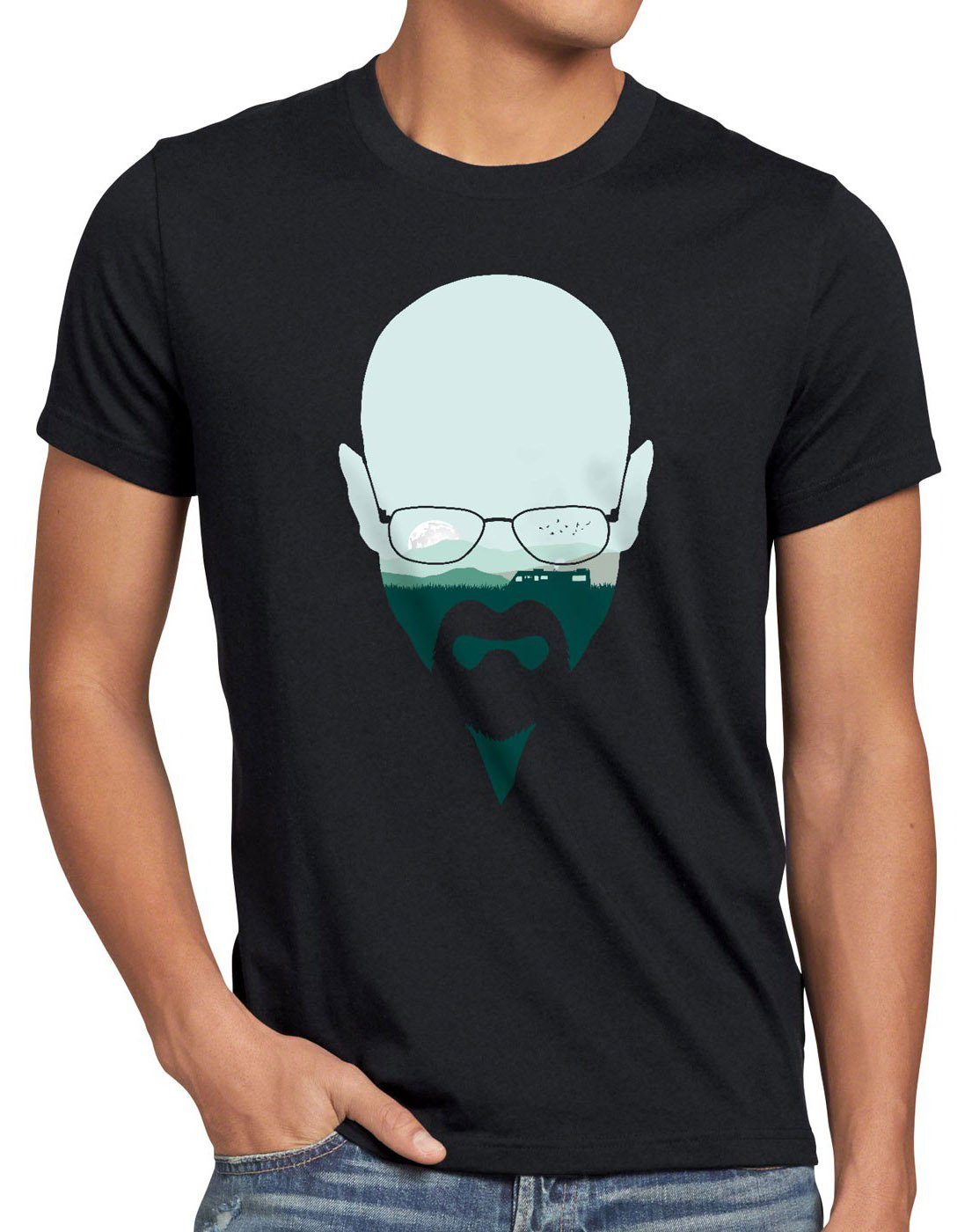 style3 Print-Shirt Herren T-Shirt Walter bad white heisenberg breaking tv usa meth crystal