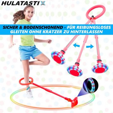 MAVURA Springseil HULATASTIX Blinkender Springring Fußkreisel LED Sprungring, Schaukelball Sprungball Springender Ball Hüpfspiel