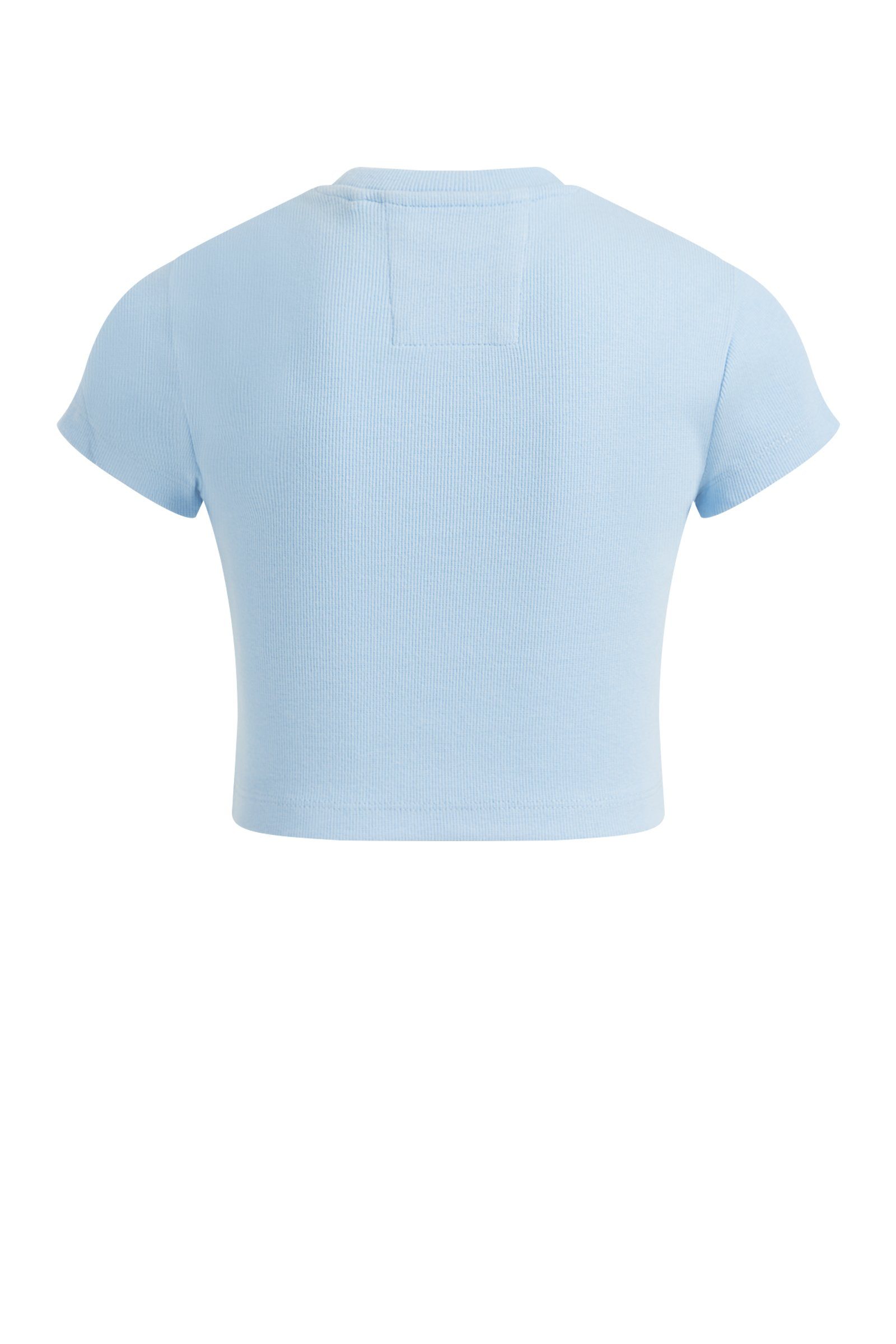 Hellblau T-Shirt (1-tlg) Fashion WE