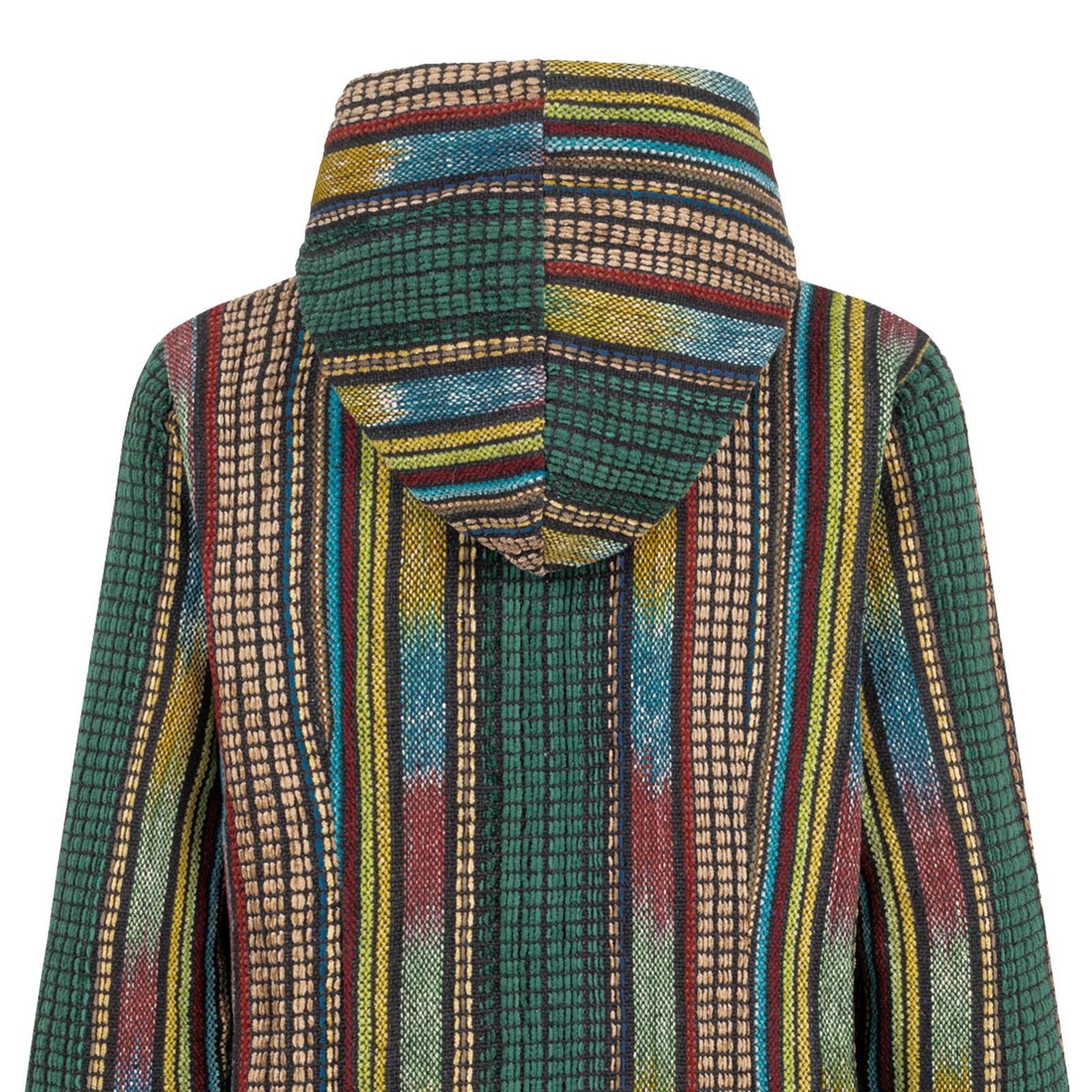 KUNST UND MAGIE Langjacke Damen Gheri Jacke Kurzmantel Kapuze -Hippie Goa Boho Damen Mantel – Bild 4 von 4